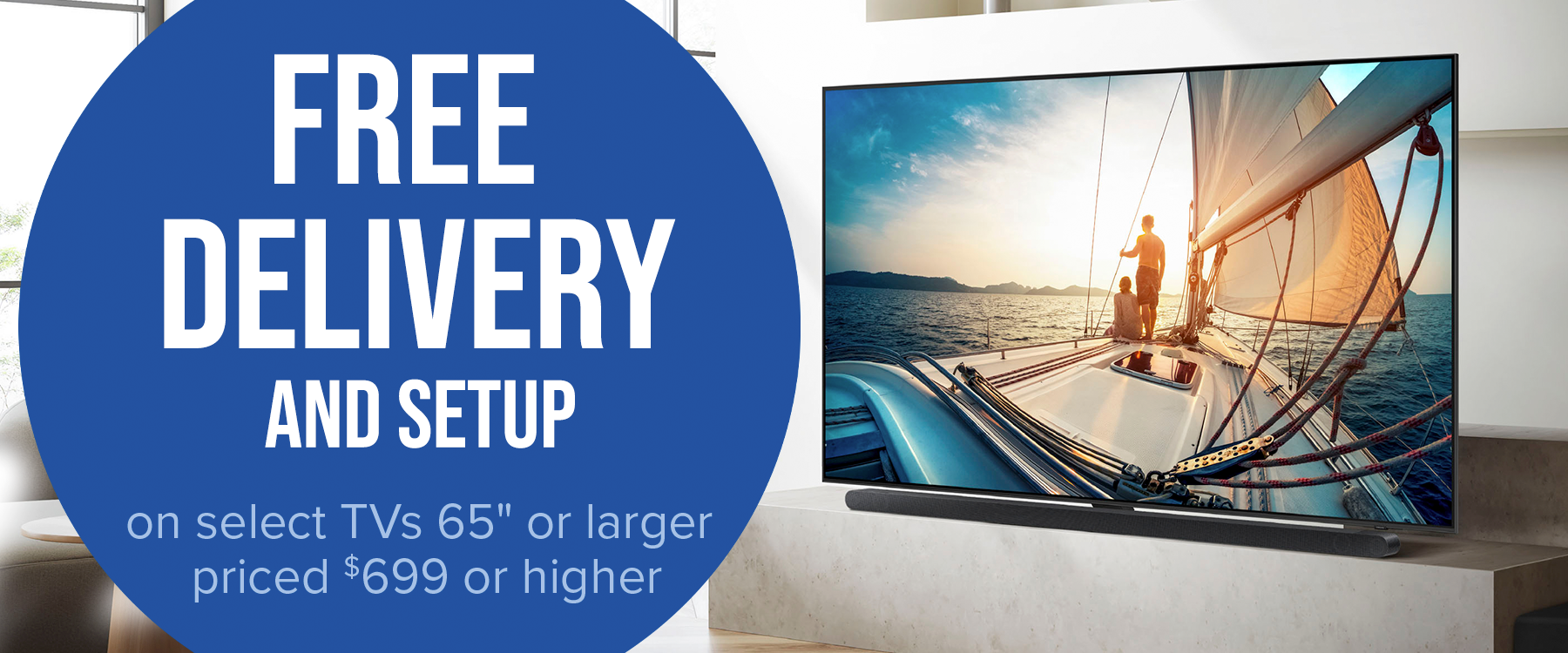 Free TV Delivery Stripe August 2025