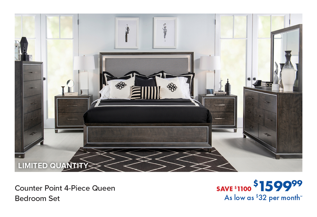 Counter Point 4-Piece Queen Bedroom Set