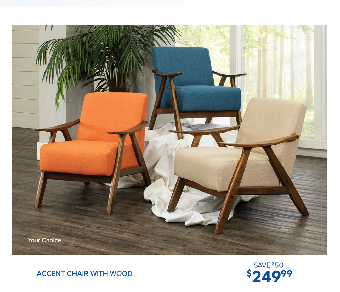 ACCENT CHAIR WITH WOOD