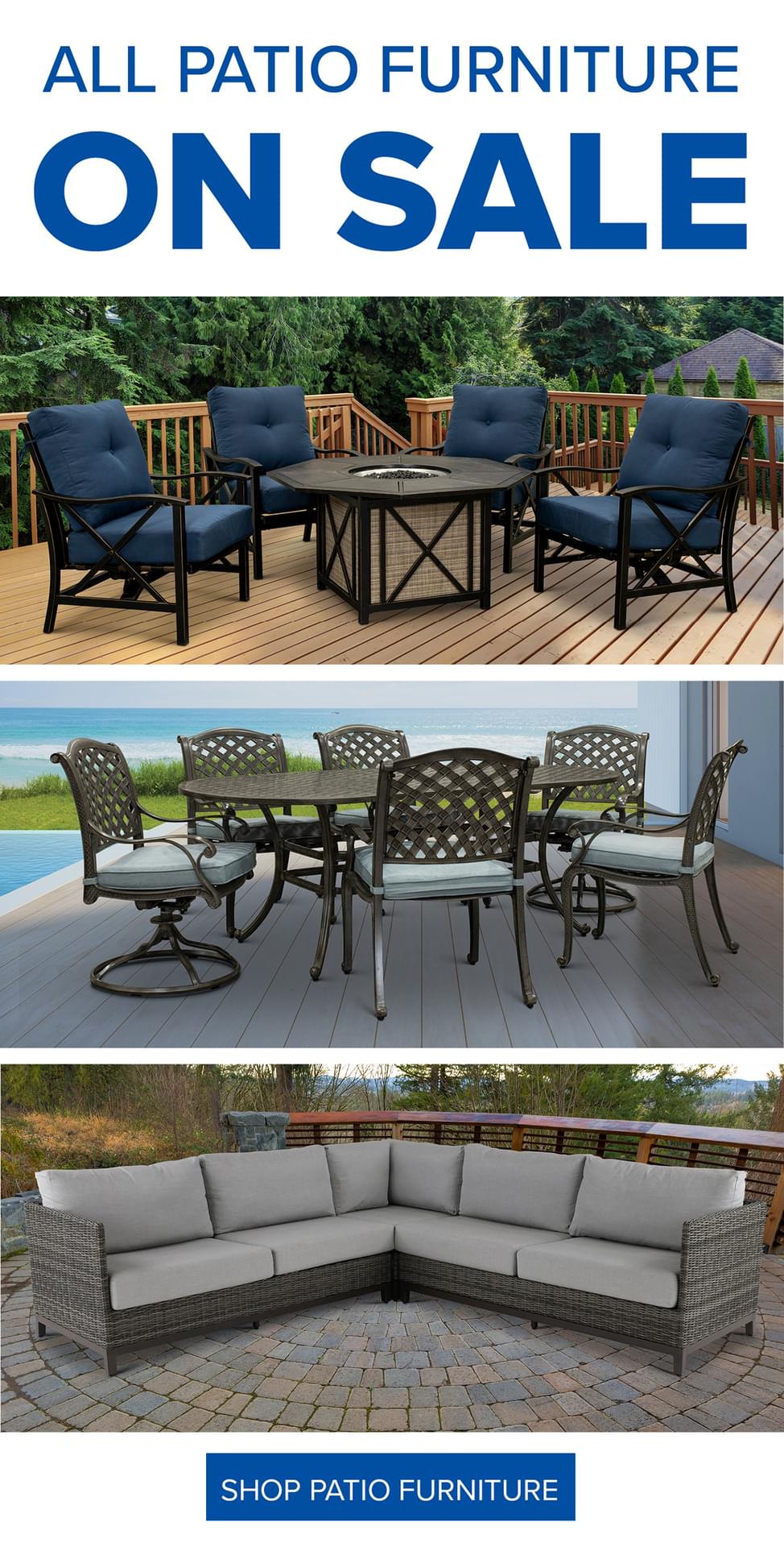 SHOP PATIO FURNITURE