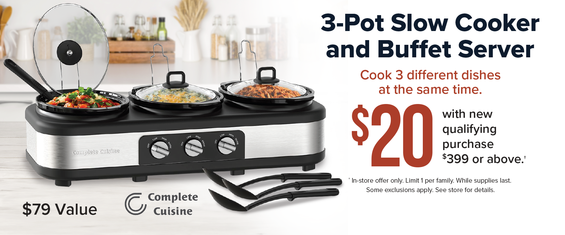 Slow Cooker Buffet Premium Stripe