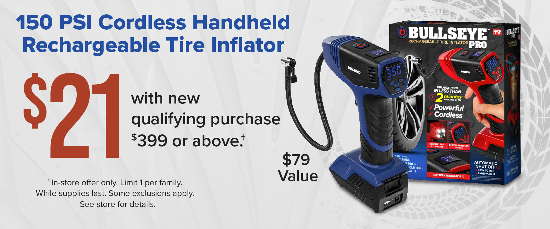 Cordless Tire Inflater Premium