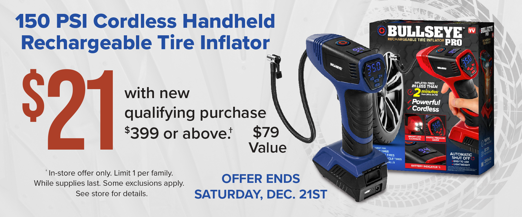 Cordless Tire Inflater Premium