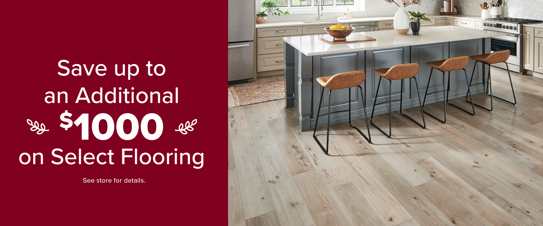 Save an additional 1000 Select Flooring Stripe