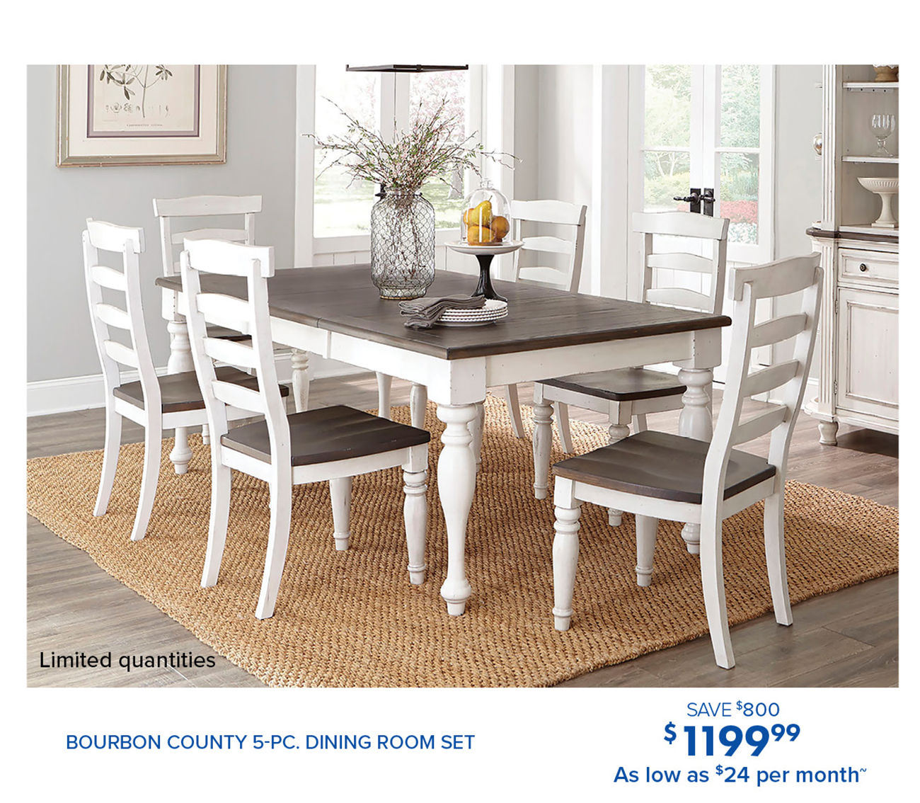 BOURBON COUNTY 5-PC. DINING ROOM SET