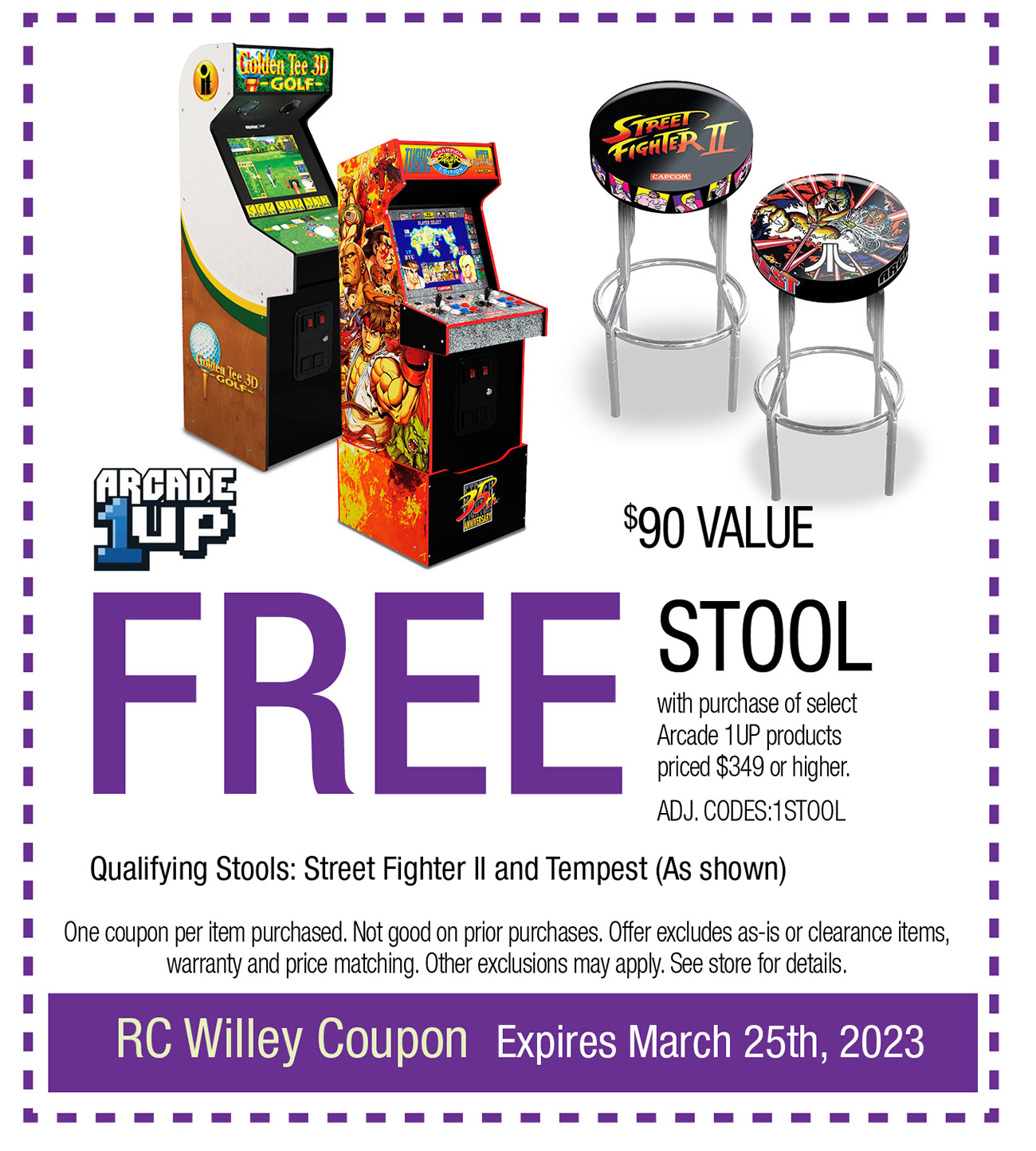 ARCADE 1UP FREE STOOL