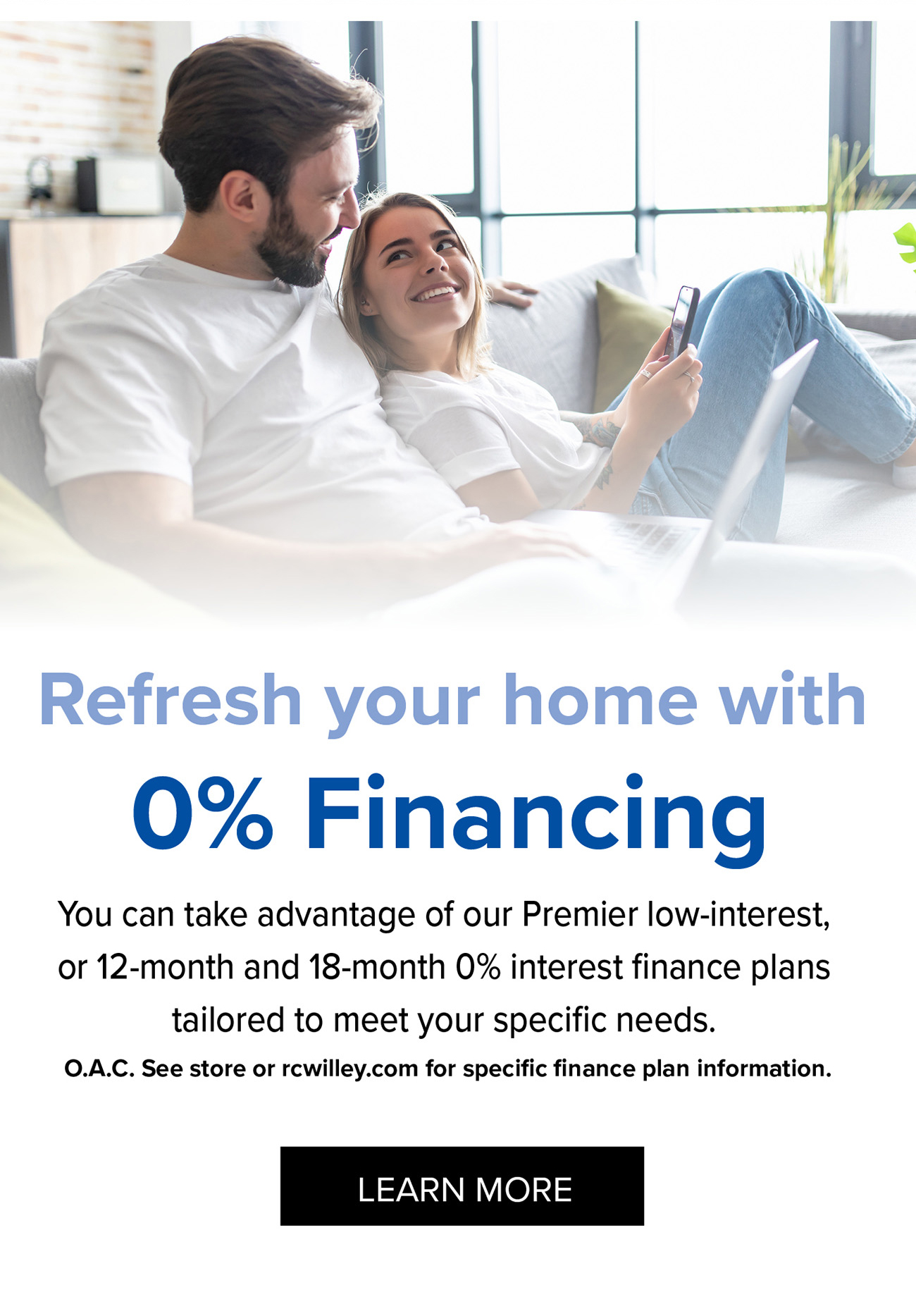 Refresh your home with 0% Financing