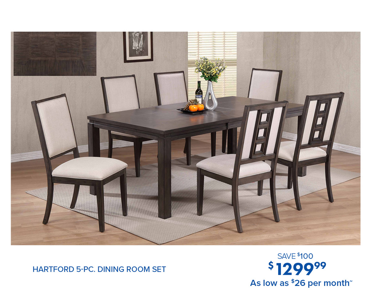 HARTFORD 5-PC. DINING ROOM SET