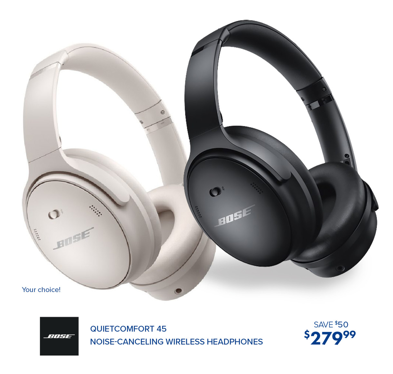 QUIETCOMFORT 45 NOISE-CANCELING WIRELESS HEADPHONES