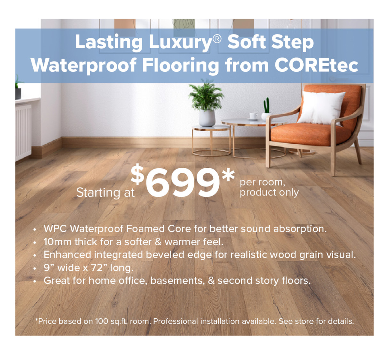 Lasting Luxury Soft Step Waterproof Flooring from COREtec