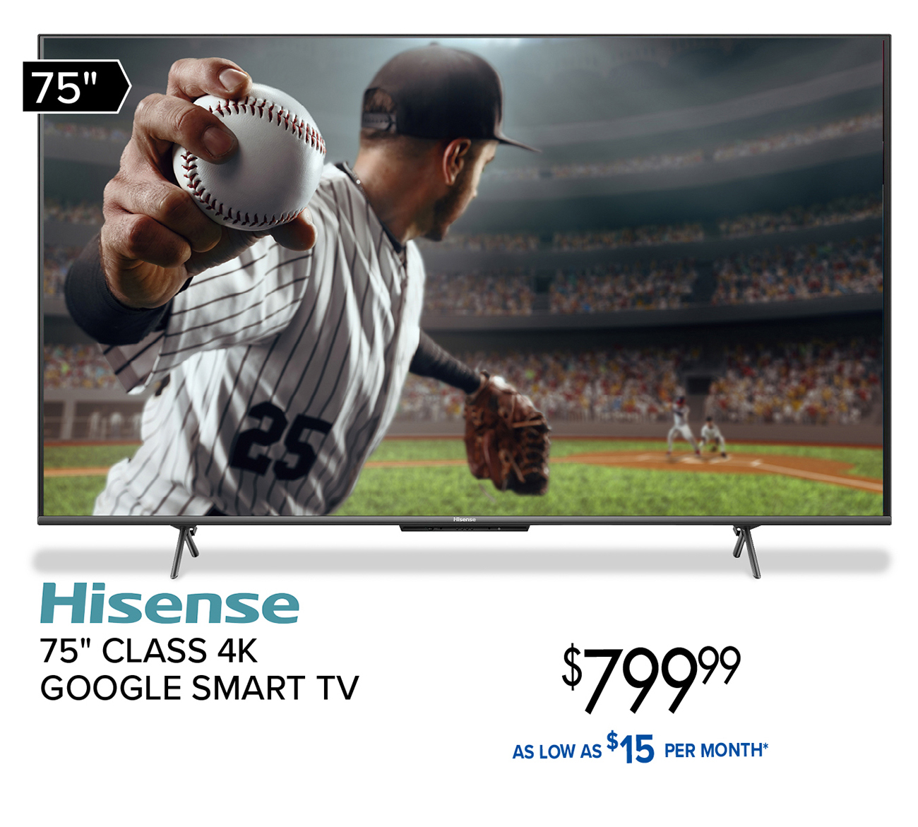 HISENCE 75INCH SMART TV