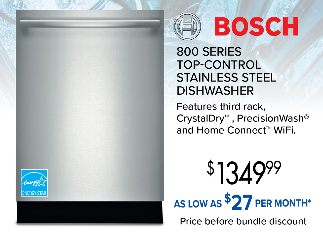 BOSCH 800 SERIES TOP-CONTROL STAINLESS STEEL DISHWASHER