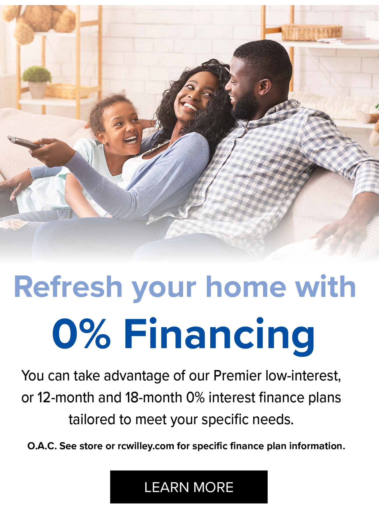 Refresh your home with 0% Financing