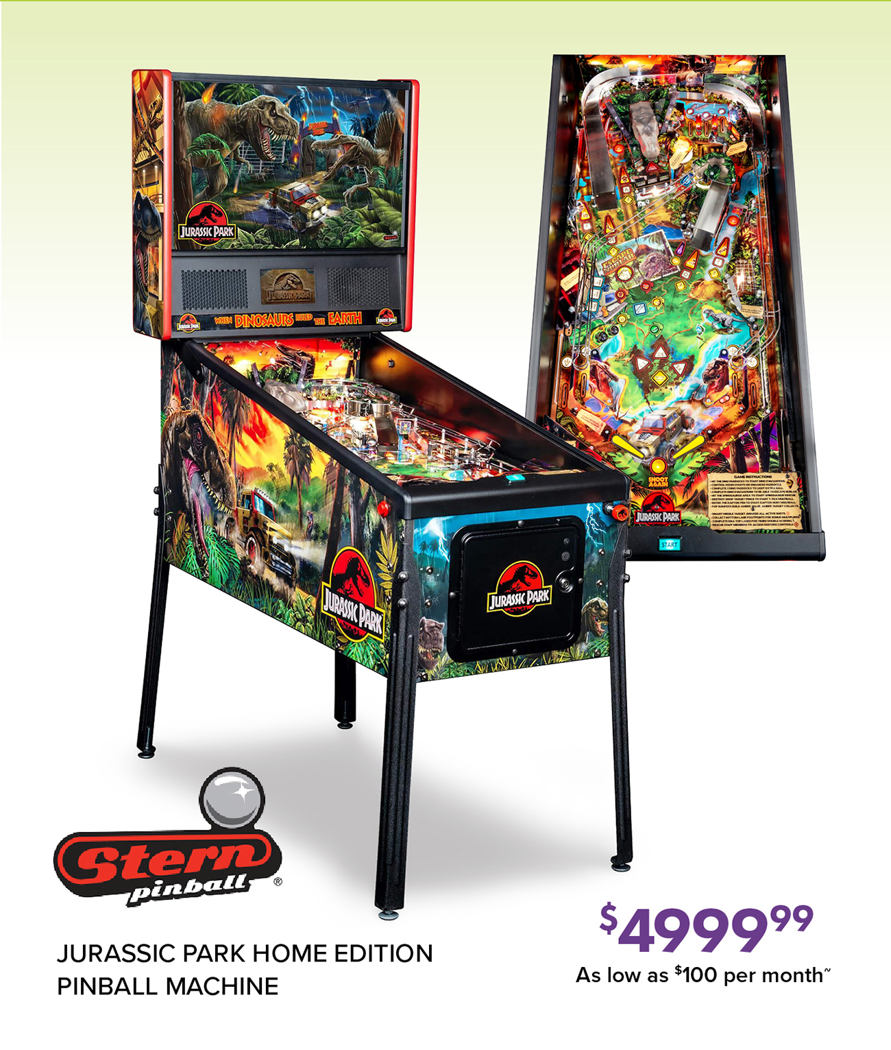 JURASSIC PARK HOME EDITION PINBALL MACHINE