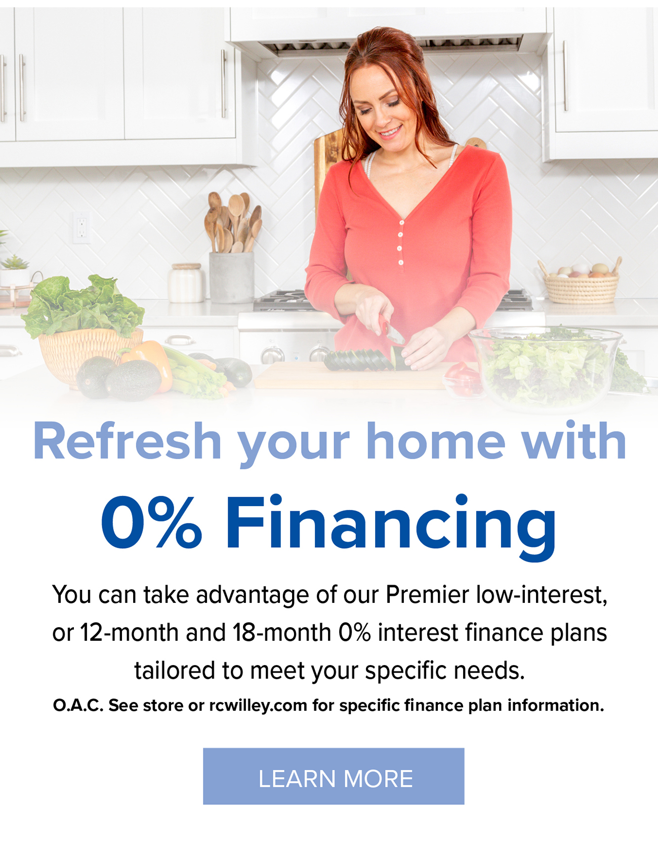 Refresh your home with 0% Financing