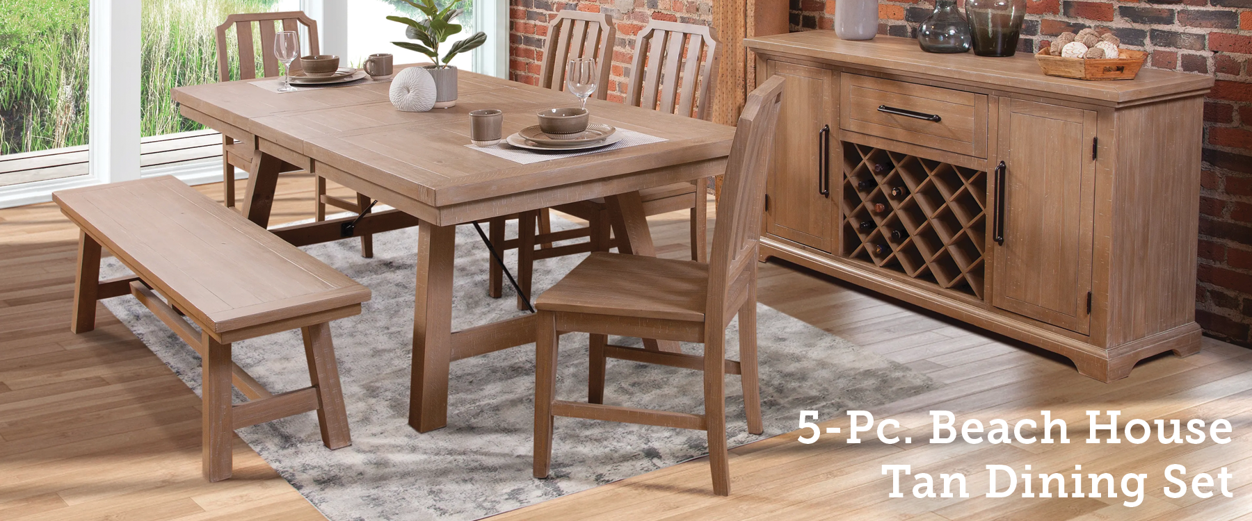 Beach House Tan Dining Set