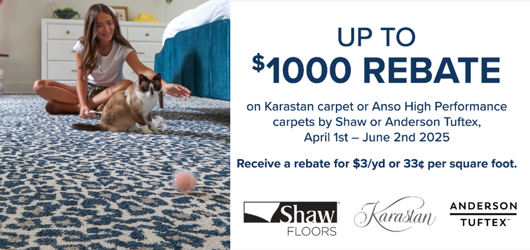 $1000 Rebate on Flooring Spring 2025