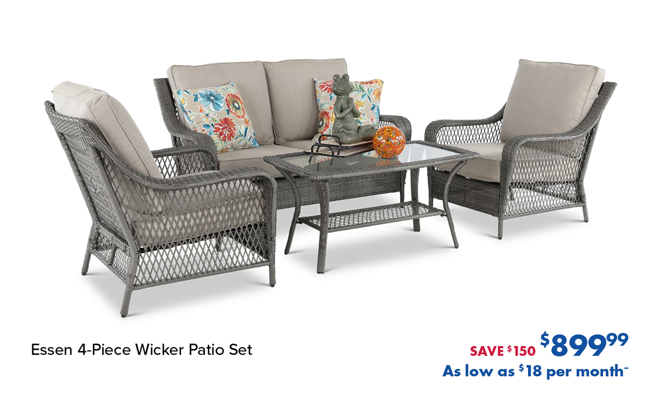 Essen 4-Piece Wicker Patio Set