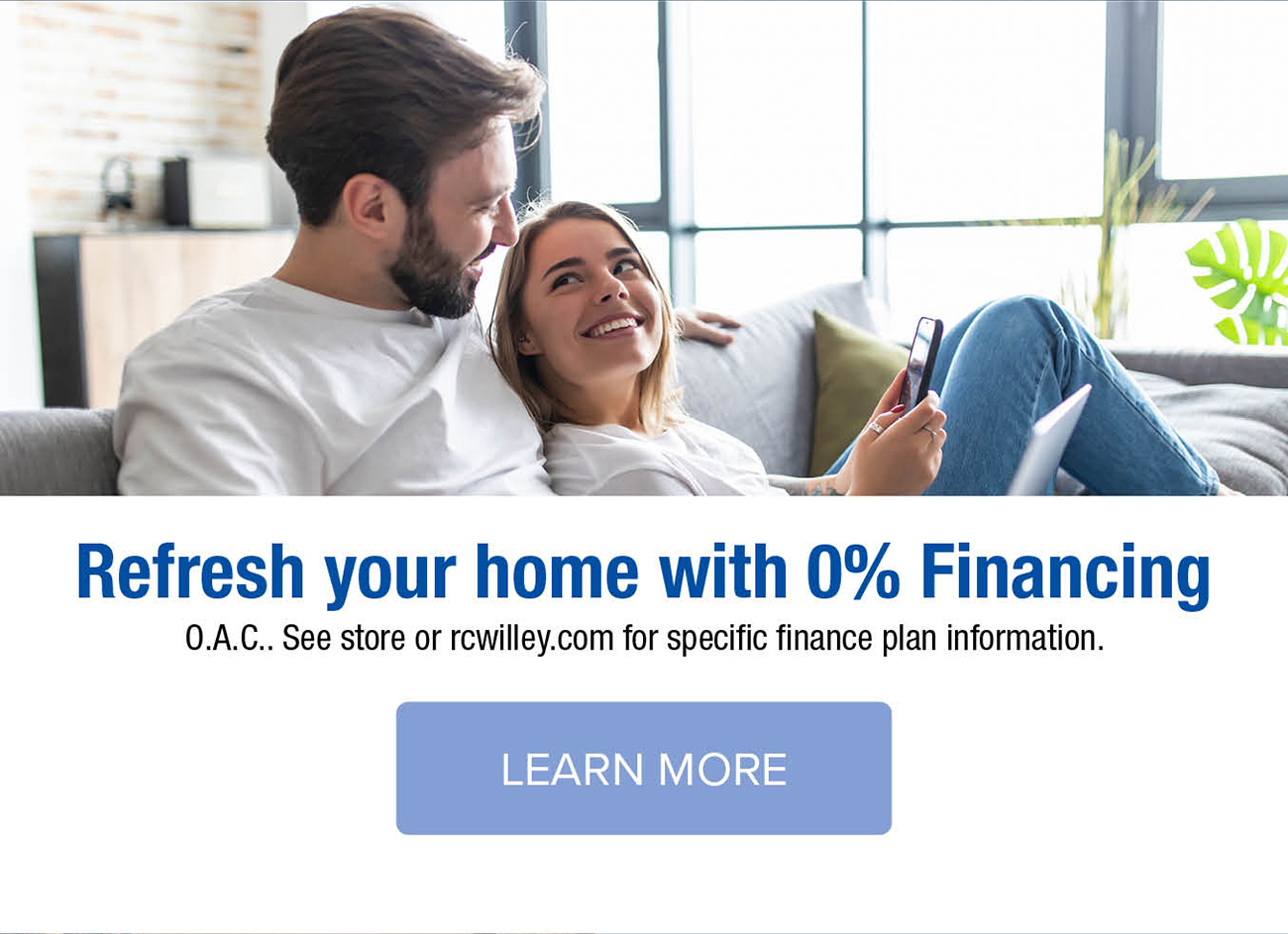 Refresh your home with 0% Financing