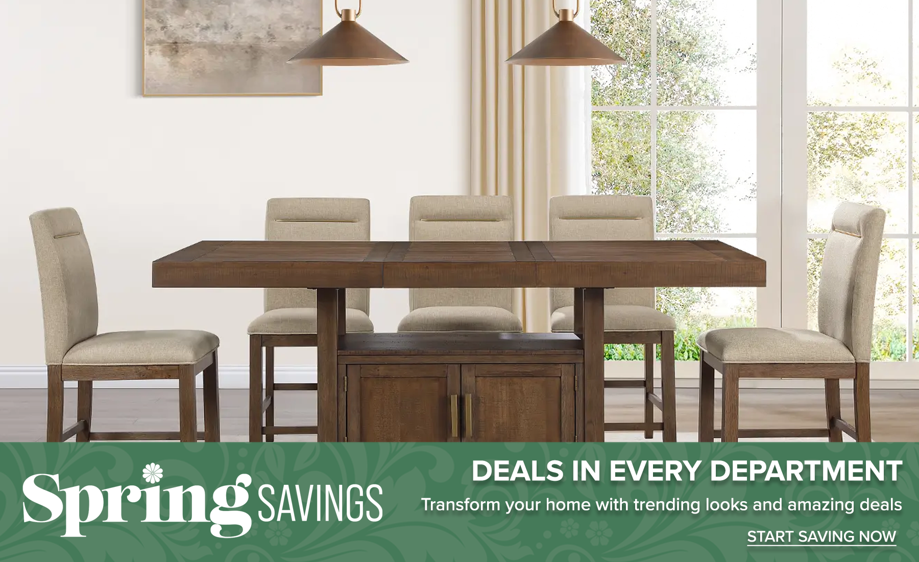 Spring Savings Event Furniture Header March 2025