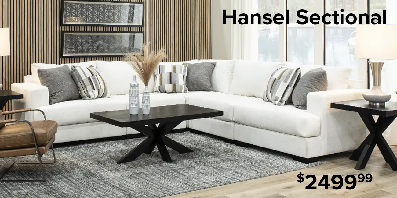 Hansel White Sectional