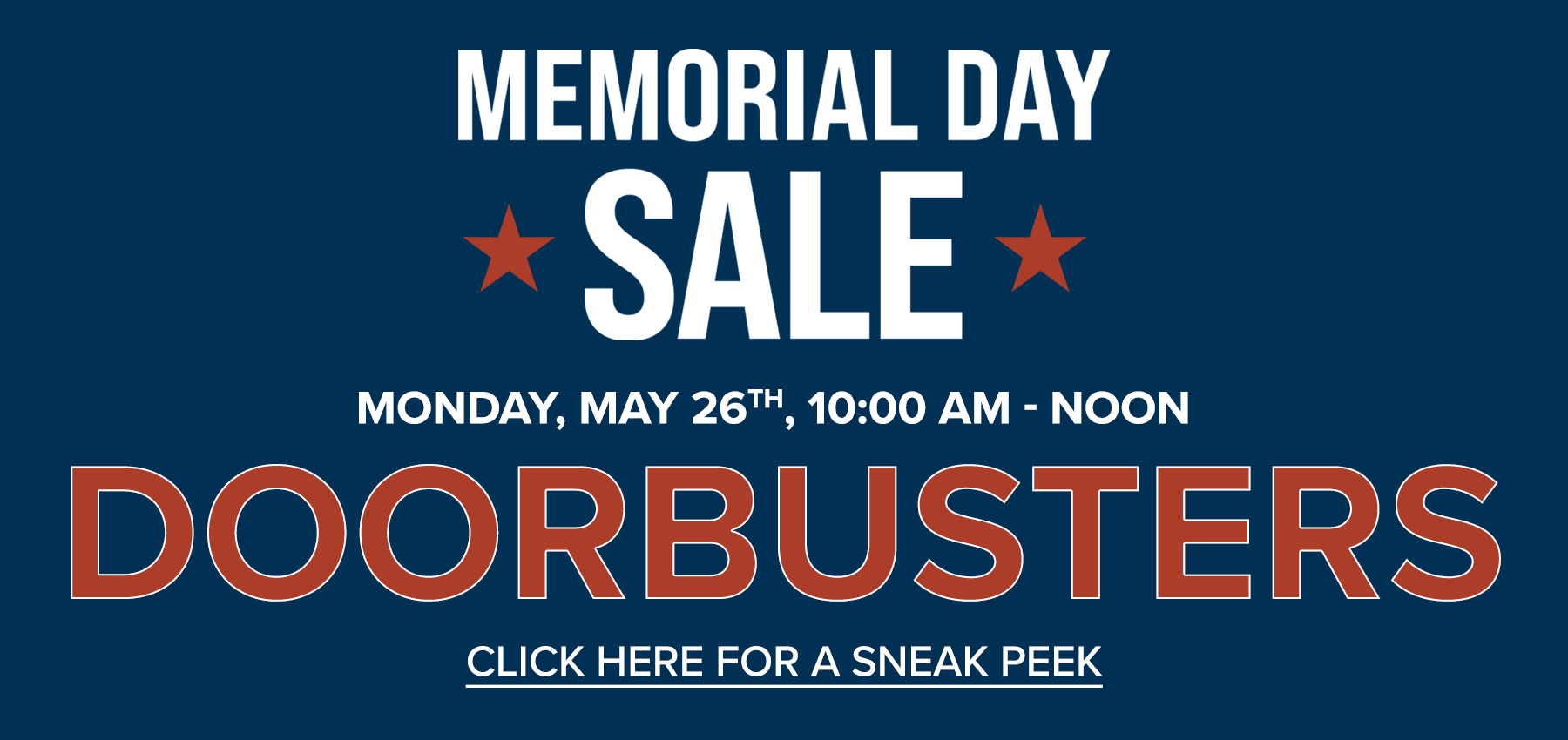 Memorial Day Doorbusters Preview Stripe May 2025