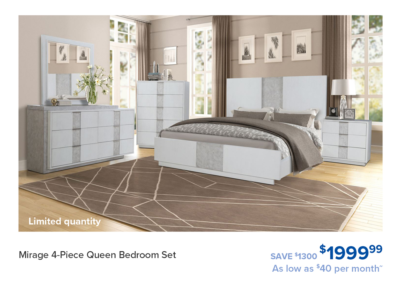 Mirage 4-Piece Queen Bedroom Set