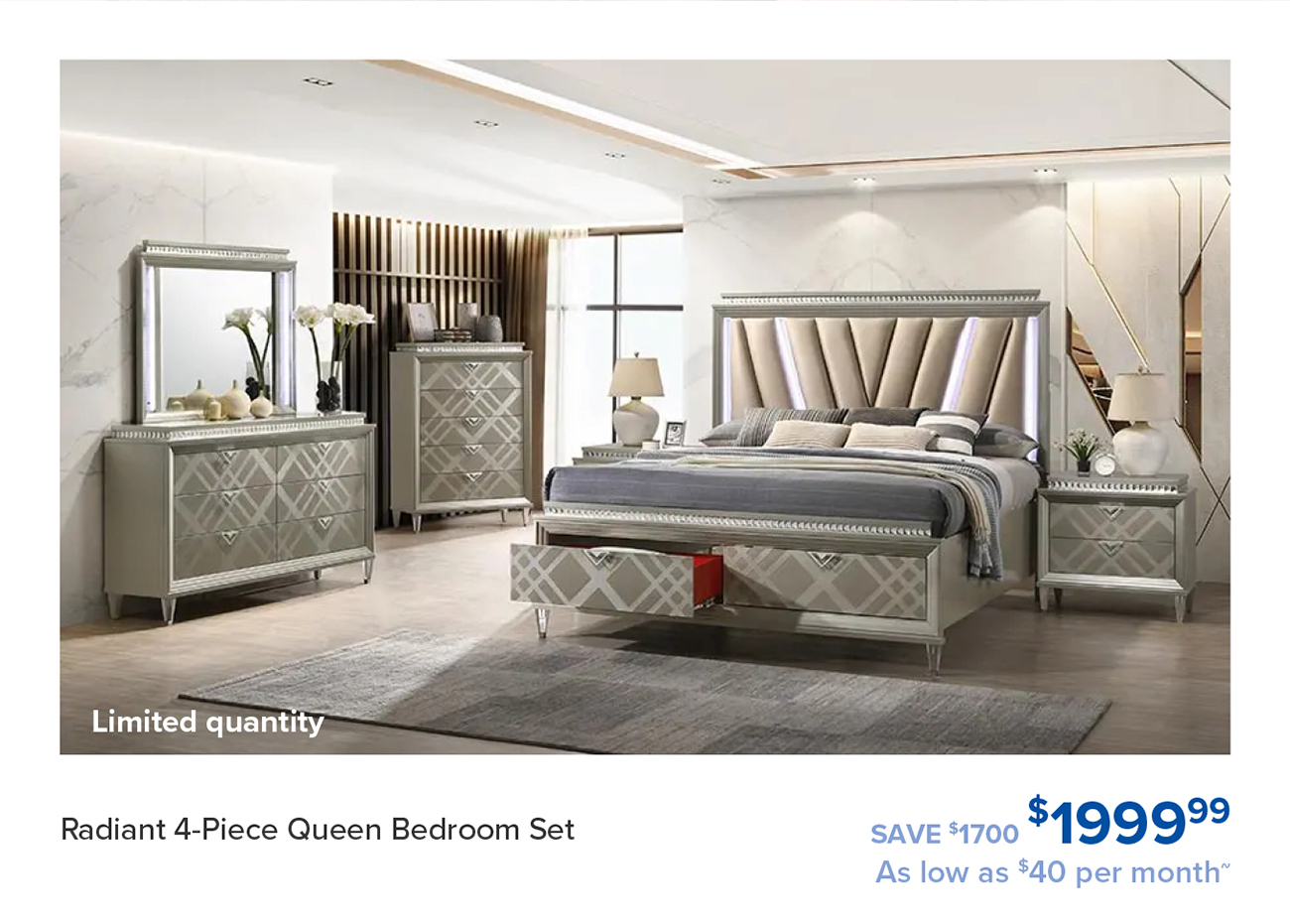 Radiant 4-Piece Queen Bedroom Set