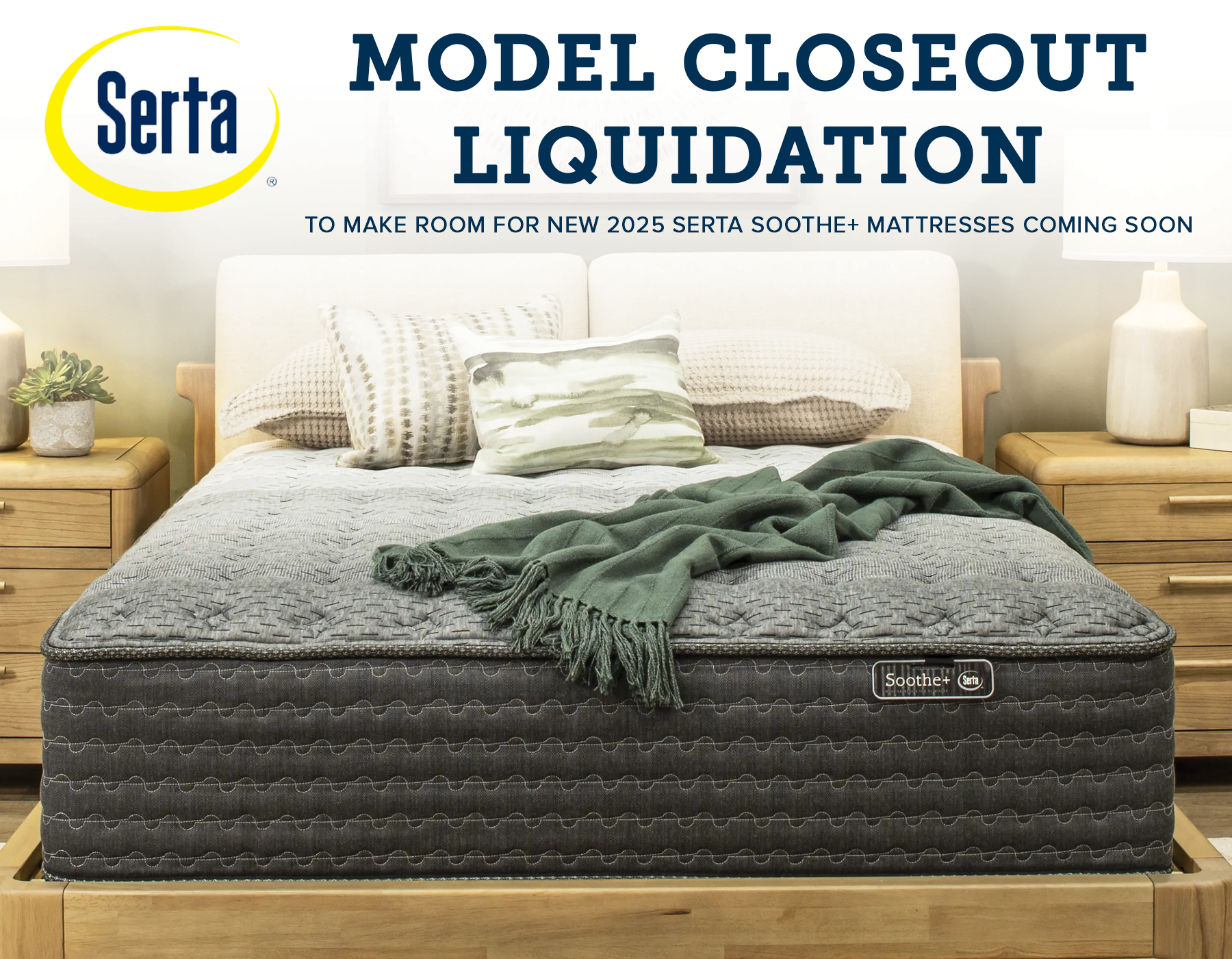 Serta Soothe Model Closeout Header August 2025