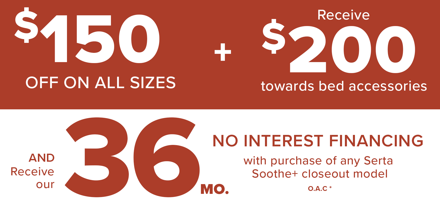 RCW Offers with Serta Closeout August 2025