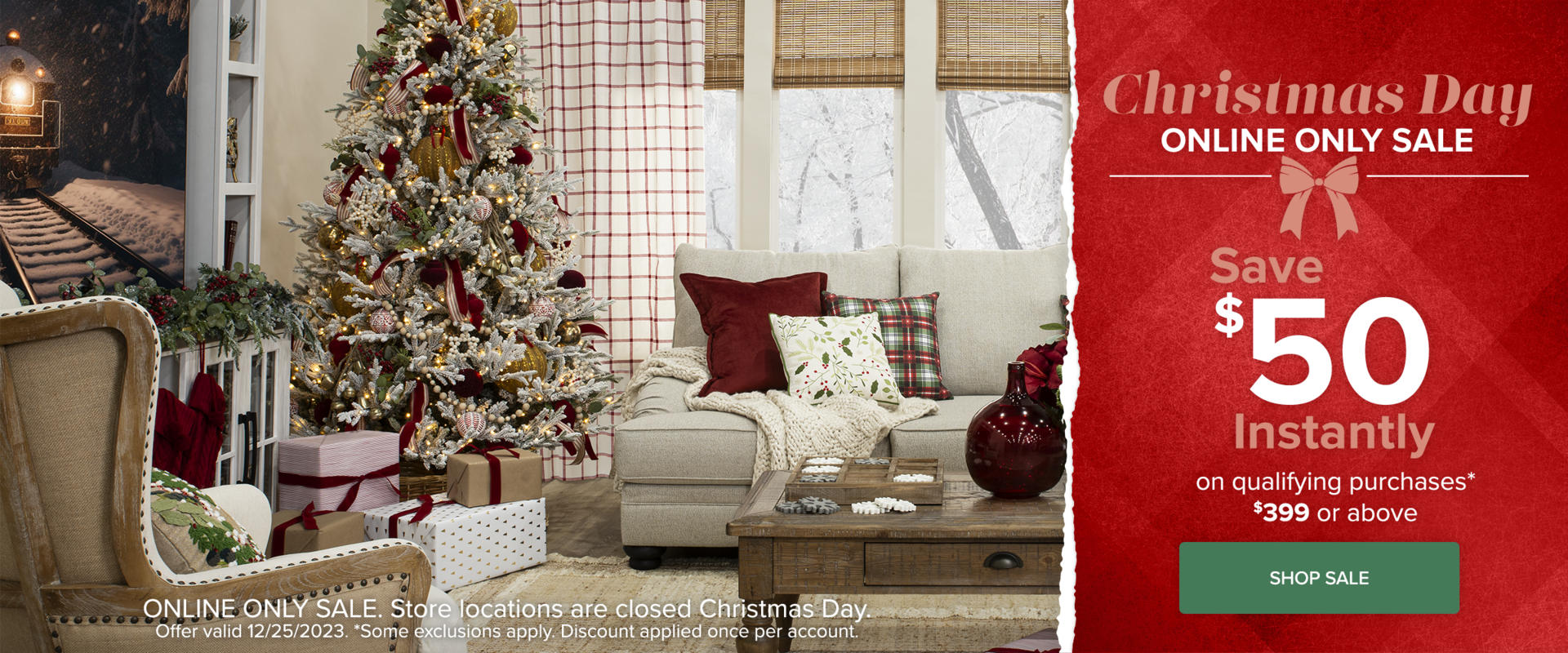 Christmas Day Online Sale Header