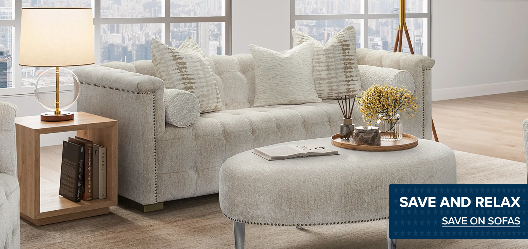 Save on Sofas Presidents' Day 2025 Stripe
