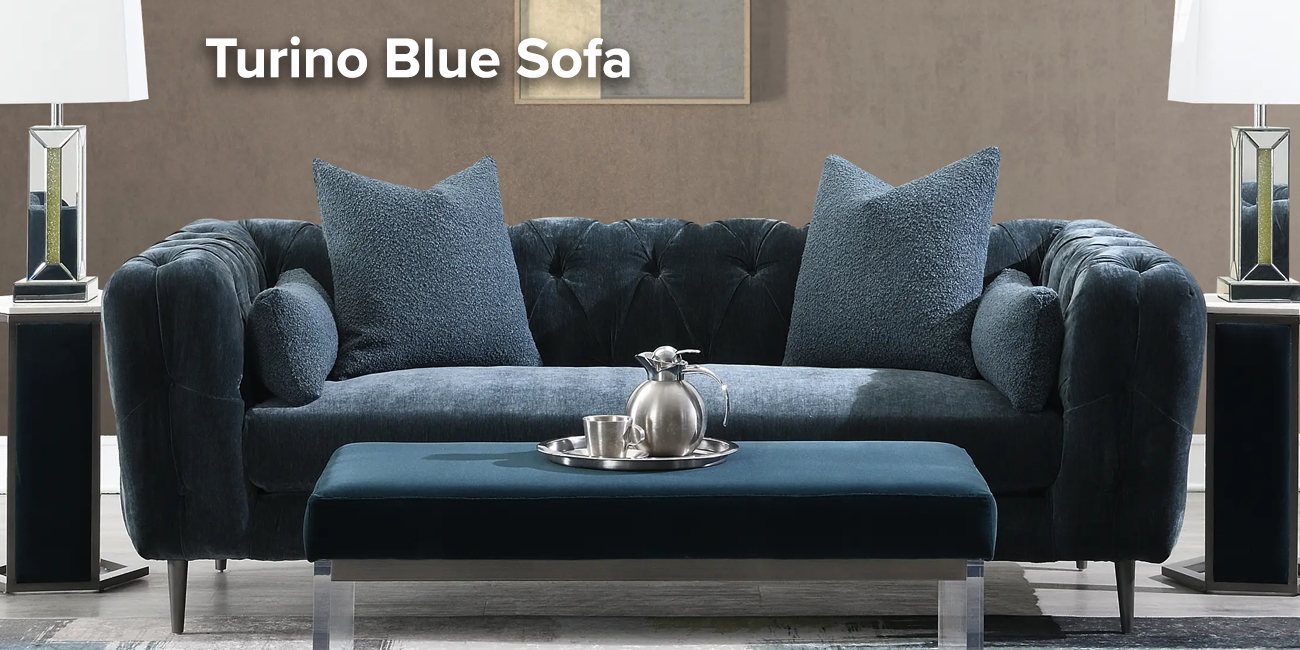 Turino Blue Sofa