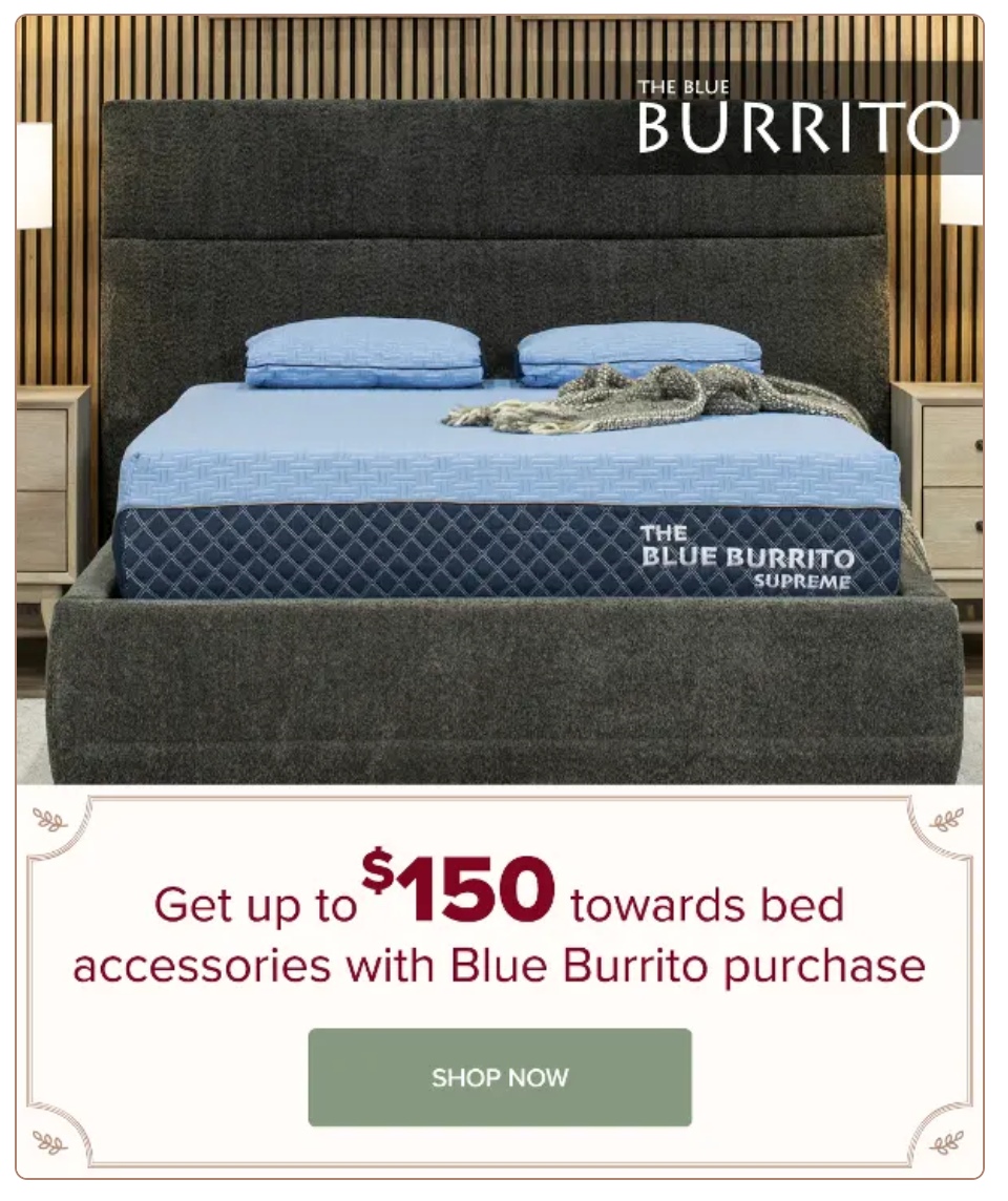 Holiday Blue Burrito Offer