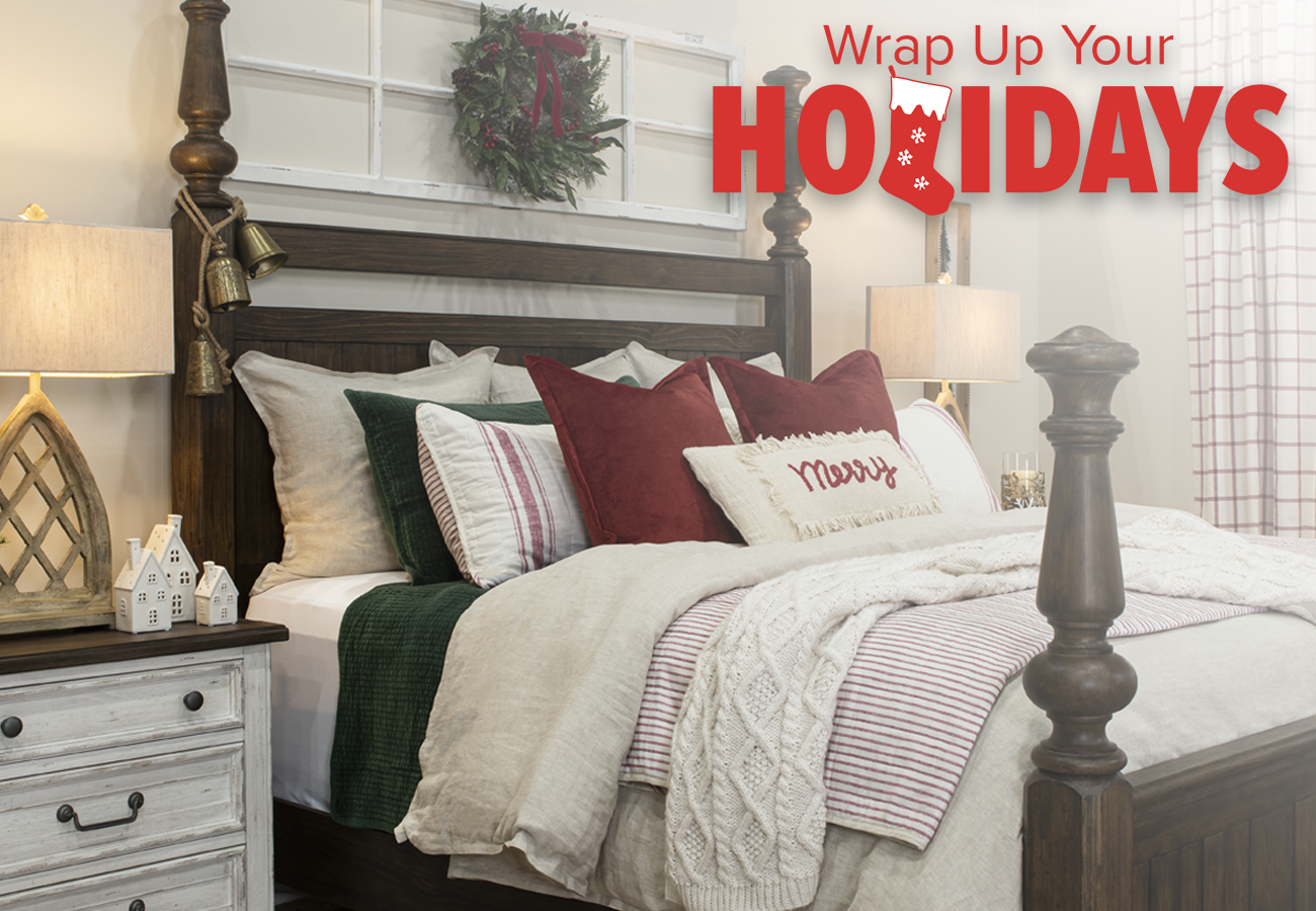 Wrap Up Your Holidays Bedroom Header 