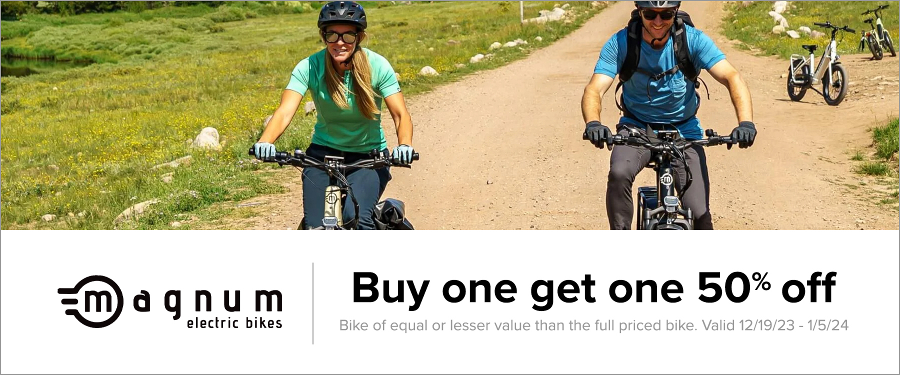 Magnum E-Bikes BOGO Offer Stripe 