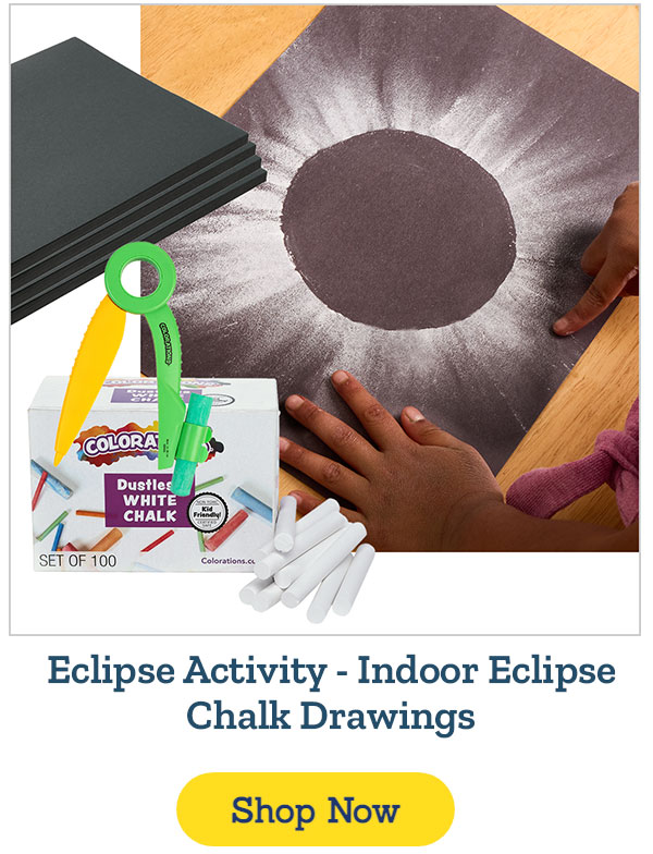 Indoor Eclipse Chalk Drawings