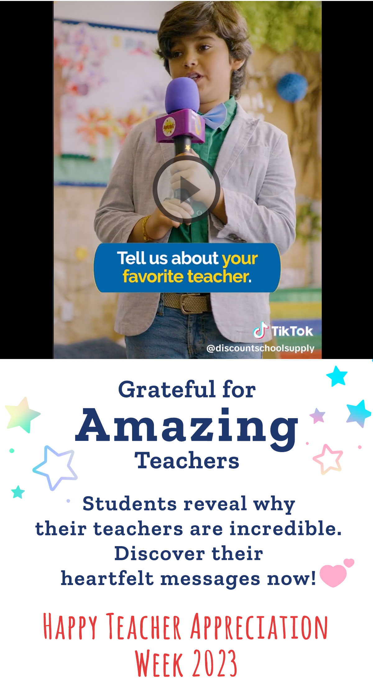 Grateful for Amazing Teachers - Happy Teacher Appreciation Week!