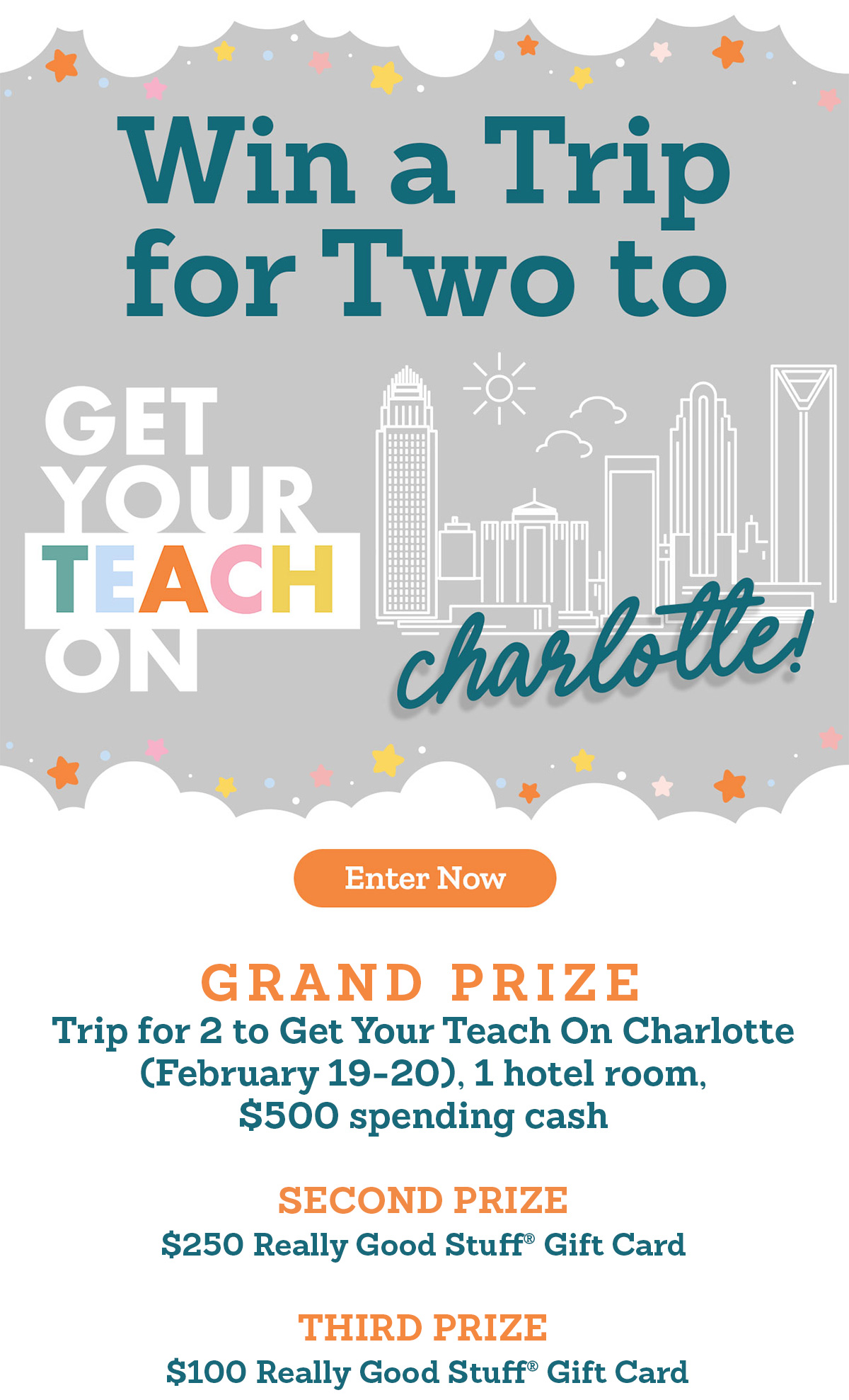 Win a trip to Get Your Teach On Charlotte Really Good Stuff