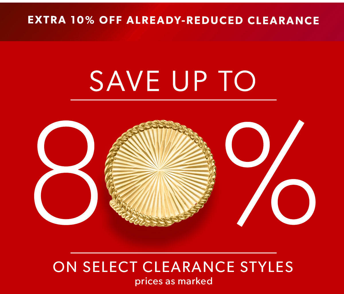 Save Up To 80% On Select Clearance Styles