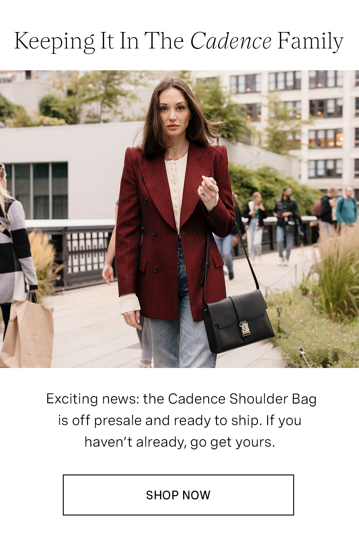 Senreve Cadence Leather Crossbody Shoulder Bag in Chestnut w/ Adjustable  Strap
