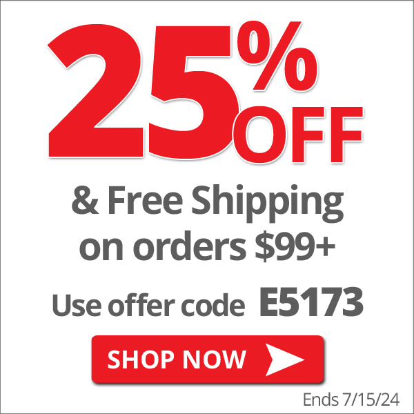 Save 25% and Get Free Shipping on Orders $99+