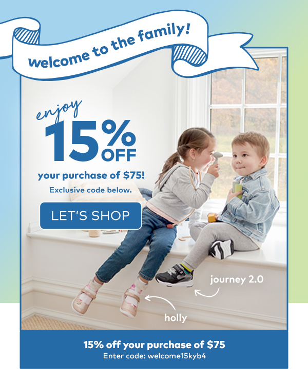 enjoy 15% off your purchase of $75+