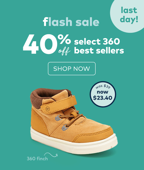 flash sale. last day. 40% off select best sellers. shop now.