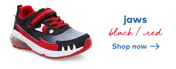 jaws. black / red. shop now -->