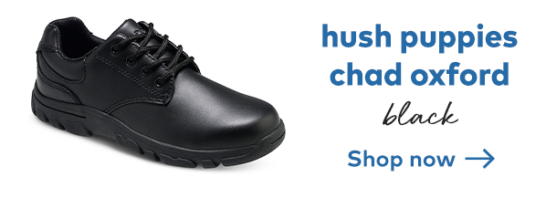 hush puppies chad oxford. black. shop now -->