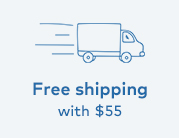 Free shipping with $55.
