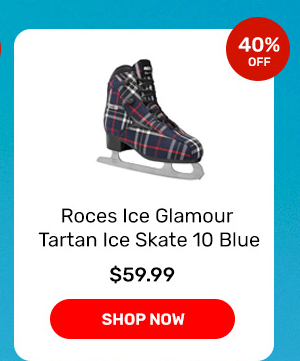 Roces Ice Glamour Tartan Ice Skate 10 Blue