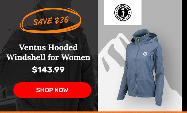 Mustang Survival Ventus Hooded Windshell for Women | Shop Now