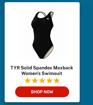 TYR Solid Spandex Maxback Women's Swimsuit 26 Navy